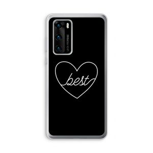 Best heart black: Huawei P40 Transparant Hoesje