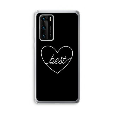Best heart black: Huawei P40 Transparant Hoesje