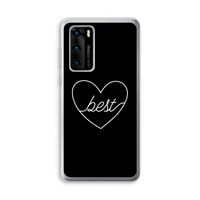 Best heart black: Huawei P40 Transparant Hoesje