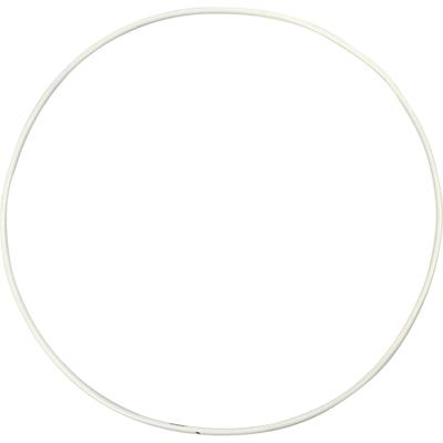 Creativ Company Metalen draadring, d 20 cm, dikte 3 mm, wit, 5 stuk/ 1 doos