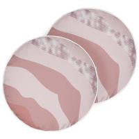 Beliani - CAMPEI - Tuinkussen set van 2 - Roze - ⌀ 40 cm - Polyester