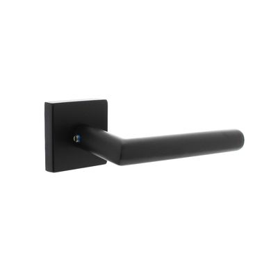 Intersteel Deurklink Jura op vierkante massieve rozet 53x53x10mm rvs zwart achterdeurbeslag