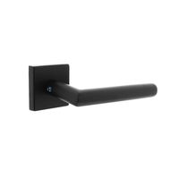 Intersteel Deurklink Jura op vierkante massieve rozet 53x53x10mm rvs zwart achterdeurbeslag