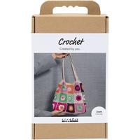 Creativ Company Hobbyset haken, tas, kleurrijk, crème, 1 doos