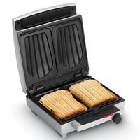 Fritel SW 1450 sandwich maker 1400 W Chroom, Metallic, Zilver