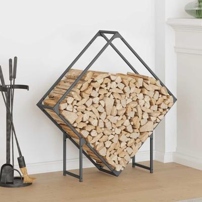 Brandhoutrek 100x25x100 cm koudgewalst staal antracietkleurig