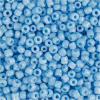 Creativ Company Rocailles, d 3 mm, afm 8/0, gatgrootte 0,6-1,0 mm, turquoise, 25 gr/ 1 doos