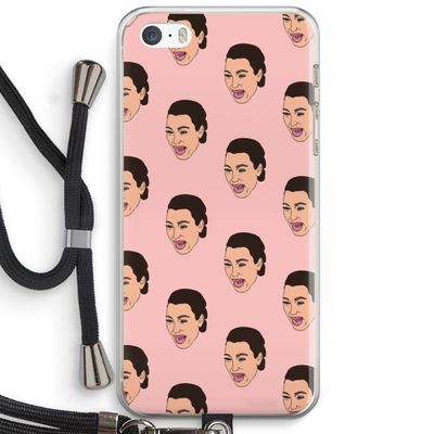 Ugly Cry Call: iPhone 5 / 5S / SE Transparant Hoesje met koord