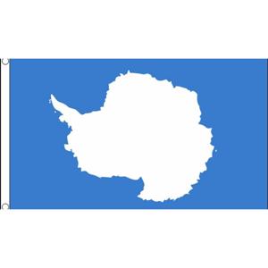 Antarctica vlag van 150 x 90 cm - blauw/wit - polyester - binnen/buiten