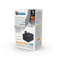 Superfish Pondpower 450 Vijverpomp - 450 L/u Capaciteit, Energiezuinig 6W, 10m Buitenkabel Superfish Pondpower 450 Vijverpomp - 450 L/u Capaciteit, Energiezuinig 6W, 10m Buitenkabel