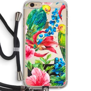 Papegaaien: iPhone 6 PLUS / 6S PLUS Transparant Hoesje met koord