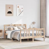 Bedframe met hoofdbord massief grenenhout 120x200 cm