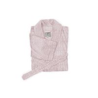 LINNICK Flanel Fleece Badjas Croco - licht roze - M - thumbnail