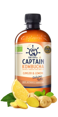 The GUTsy Captain Kombucha Ginger Lemon