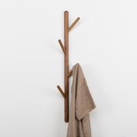 Creatieve boom-vormige massief hout trijp kapstokkleed kleding opknoping Rack maat: 75x3cm Black Walnut