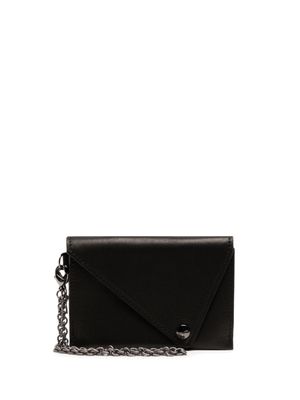 Discord Yohji Yamamoto portefeuille Triangle en cuir - Noir