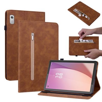Lunso - Lenovo Tab M9 (9 inch) - Luxe Bookcase hoes - Bruin