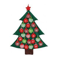 Kerstboom adventskalender vilt kerstversiering 95 cm   -