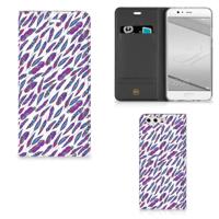 Huawei P10 Plus | Hoesje met Magneet | Feathers Color