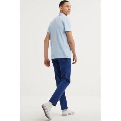 Vanguard gemêleerd regular fit overhemd lichtblauw