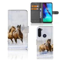 Motorola Moto G Pro | Telefoonhoesje | Met pasjeshouder | Paarden