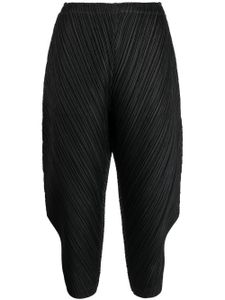 Pleats Please Issey Miyake pantalon court à détails plissés - Noir