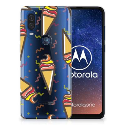 Motorola One Vision | Siliconen Case | Icecream