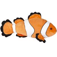 Pluche knuffel zeedieren Clownsvis Nemo - oranje/wit - 40 cm