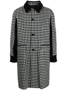 Undercover manteau boutonné à carreaux - Noir