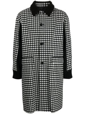 Undercover manteau boutonné à carreaux - Noir