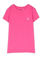 POLO RALPH LAUREN KIDS t-shirt en coton à logo brodé - Rose