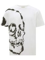 Alexander McQueen t-shirt à imprimé Watercolour Skull - Blanc