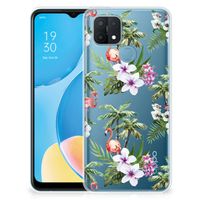 OPPO A15 TPU Hoesje Flamingo Palms - thumbnail