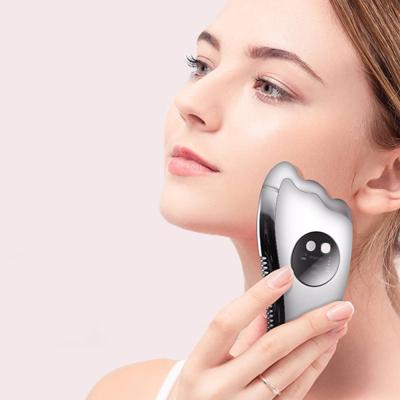K-SKIN KD817 Facial Scratch pad baggeren meridiaan kalmerende vermoeidheid schrapen plaat elektrische Massager rustgevende stress USB opladen (wit)