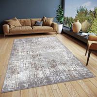Vintage Vloerkleed Abstract Grijs Crème 67x120 Cm Laagpolig Home Collectie - Dekbed-Discounter.nl