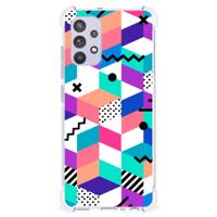 Samsung Galaxy A32 4G | A32 5G Enterprise Editie Shockproof Case Blokken Kleurrijk Samsung Galaxy A32 4G | A32 5G Enterprise Editie Shockproof Case Blokken Kleurrijk