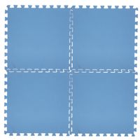 32x stuks Foam puzzelmat zwembadtegels/fitnesstegels blauw 50 x 50 cm