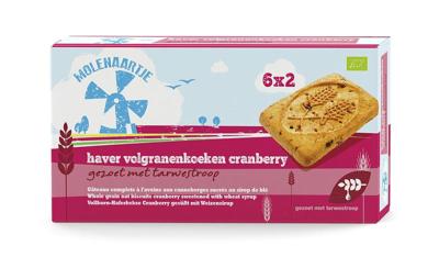 Molenaartje Haver volgranenkoeken cranberry bio