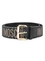 Moschino ceinture à logo en jacquard - Noir