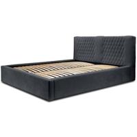 Trae Mobler Montana 140 x 200 cm Gestoffeerd Bed Donkerblauw