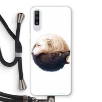 Yin Yang Wolves: Samsung Galaxy A70 Transparant Hoesje met koord