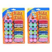 Spaakreflectoren Bike Fun - 2x set - Fiets accessoires voor kinderen - Reflectoren - 18delig