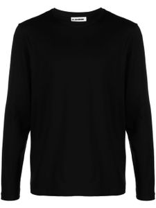 Jil Sander t-shirt en coton à manches longues - Noir