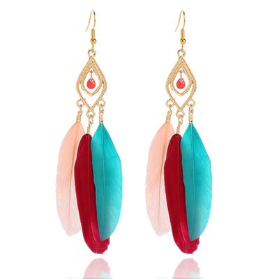 Deja Veer Oorbellen - Roze Rood Blauw