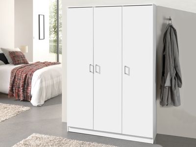 Kast RAYMOON 3 deuren 120 cm (linnenkast) wit