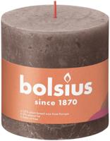 Bolsius rustiek stompkaars 100/100 taupe