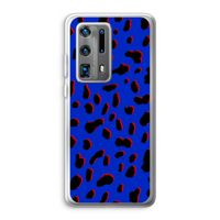 Blue Leopard: Huawei P40 Pro Plus Transparant Hoesje