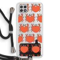 Krab: Samsung Galaxy A22 4G Transparant Hoesje met koord