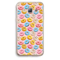 Pink donuts: Samsung Galaxy J3 (2016) Transparant Hoesje