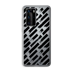 Zwarte vegen: Huawei P40 Pro Transparant Hoesje